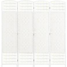 Homcom White Room Dividers Homcom 4 panel 170cm screen Room Divider