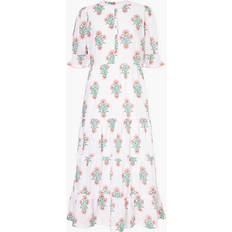 Aspiga Aspiga Womens Buta Pink/green Cordelia Floral-print Organic-cotton Midi Dress Buta Pink/Green