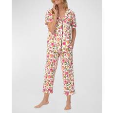 Organic Fabric - Women Pajamas Bedhead PJs Cropped Organic Cotton Jersey Pajama Set DESERT FLOWERS X-Large