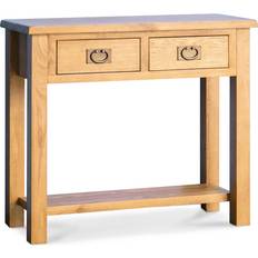 Oak Console Tables Roseland Furniture Surrey Oak with 2 Console Table