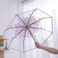 Umbrellas HKHBJS Transparent Folding Umbr Girls Umbr Tri-fold Umbr