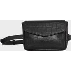 Leather Bum Bags Assots London CAMELLA' Croc Leather Bum Belt Waist Festival Bag Black One Size
