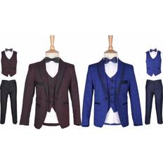 Black Suits Flamingo Boys premium formal blue & navy suit kids burgundy & black wedding suits