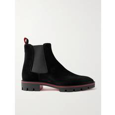 Christian Louboutin Black Chelsea Boots Christian Louboutin Alpinosol Suede Chelsea Boots Men Black