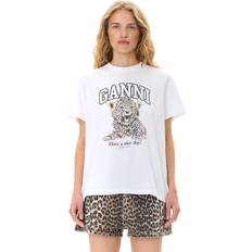 Ganni T-shirts Ganni Basic Jersey Leopard Relaxed T-shirt - NEW