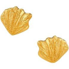 Aureum Oyster Earrings in Metallic Gold