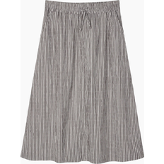 Mads Nørgaard Crinckle Pop Luni Skirt Black Coffee/Cloud Dancer