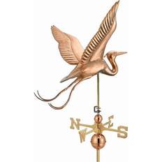 Garden & Outdoor Environment Lowe's Polished Copper Roof-Mount Blue Heron Weathervane