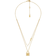 Michael Kors Collane Michael Kors Precious Pavé Lock Layered Necklace - Gold/Transparent