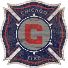 Sports Fan Products MLS Chicago Fire FC Distressed Logo Cutout Sign