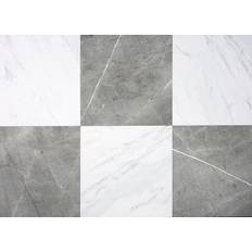 Tiles FloorPops Fashions, 12-in Grey & White Marble Bonneville Peel & Stick Tiles