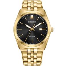 Citizen Wrist Watches Citizen Citizen Eco-Drive Corso Gold-Tone IP with Black Yellow