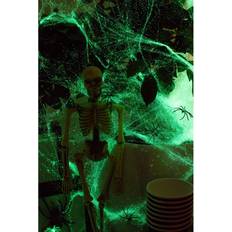 White Skeletons Horror-Shop Glow in the Dark Spinnweben 100 g Halloween Deko
