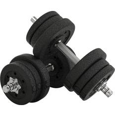 Adjustable dumbbell set Homcom Adjustable Dumbbells Hand Weight Set 25kg