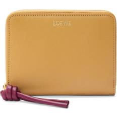 Loewe Sahara/crimson Knot Logo-print Leather Wallet - SAHARA/CRIMSON