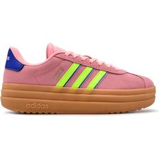 Pink - Women Shoes Adidas VL Court Bold W - Pink Spark/Lucid Lemon/Lucid Blue