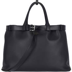 Prada Men Bags Prada Buckle Leather Bag With Belt - Black