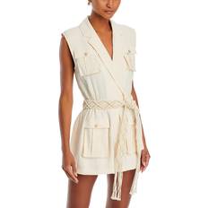 Natural - Women Jumpsuits & Overalls Ramy Brook Lela Belted Romper