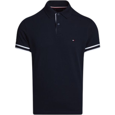 Elastane/Lycra/Spandex Polos Tommy Hilfiger Monotype Logo Cuff Slim Fit Polo - Desert Sky