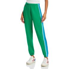 Aviator Nation Rainbow-Stripe Sweatpants - Kelly Green Blue