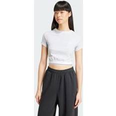 Adidas Punainen T-paidat adidas Tape Waistband T-Shirt Light Grey Heather