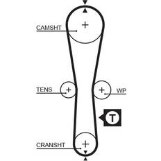 V-hihnat Gates Jakohihna Hampaita 87 5454XS