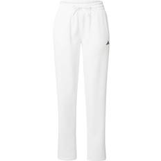 adidas Essentials Logo Feel Cozy Open Hem Pant, Damen Hose, Weiß