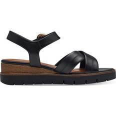 Tamaris Leather Heeled Sandal - Black