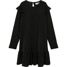 Ragazza Vestiti Name It Vestito Bambina Lunghe Nkfrolytte - Noir