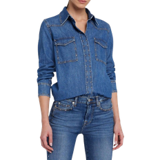 Denim Shirts - Women 7 For All Mankind Emilia Studded Shirt - Jukebox