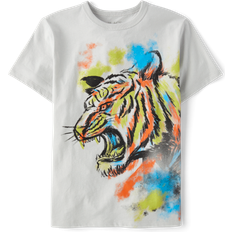 Children's Clothing The Children's Place Boys Tiger Graphic T-Shirt Lunar Rock Cotton/Polyester