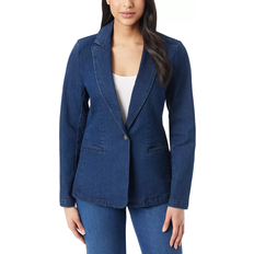 Denim Blazers Gloria Vanderbilt Denim One Button Blazer - Commack Medium Wash