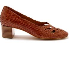 Rubber Heels & Pumps Women's Hand-Woven Leather Pumps Pédiconfort - Marron