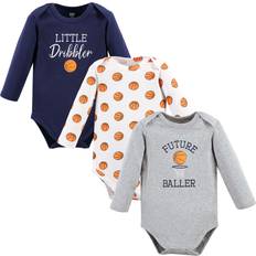 Hudson Baby Girls Bodysuits Unisex Cotton Long-Sleeve Basketball, 6-9 Months, Basketball, 6-9 Months
