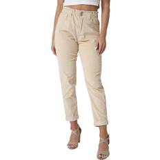 Corduroy Pantalons & Shorts Pantalon Slouchy Velours Côtelé Femme Project X Paris - Beige