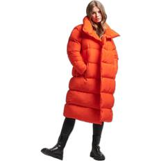 Superdry Vestes Superdry Langer Steppmantel - Orange