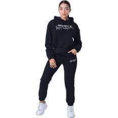 Multicolore Pulls Sweatshirt à capuche brodé femme - Noir