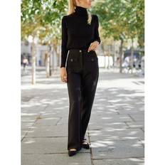 Cropped Jumpers Woman Sweater La Petite Étoile Edda - Noir