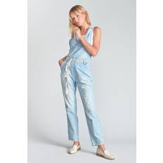 Femme Combinaisons Le temps des cerises Salopette Droit En Jeans RIGA - Bleu