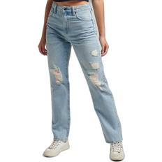 Superdry Damen Jeans Superdry Gerade geschnittene Jeans mit hoher Taille Frau Bleu