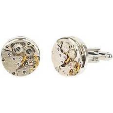 Watch Movement Cufflink Silver One