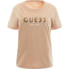 Guess Tops Guess Shaded Logo T-shirt - Marron