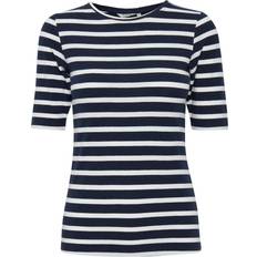 B.Young T-shirts B.Young Dames T-shirt Met Streepjes - Bleu