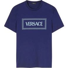 Versace Embroidered 90s Vintage Logo T-shirt - Blue