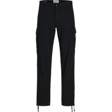 Relaxed Fit Cargo Trousers - Black