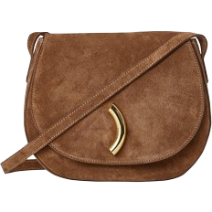 Little Liffner Maccheroni Saddle Bag - Chestnut Suede