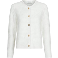 Hvite Cardigans Neo Noir Limone Knit Cardigan - White