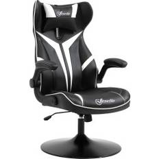 Ergonomisk Gamingstol Svart Vit Justerbar