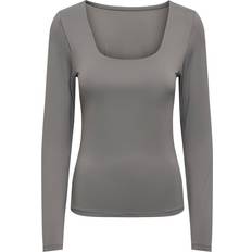 Only Long Sleeved Basic Top - Grey/Thunderstorm