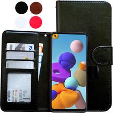 Stargadgets Suojaa Samsung Galaxy A21s Nahkakotelo Vit